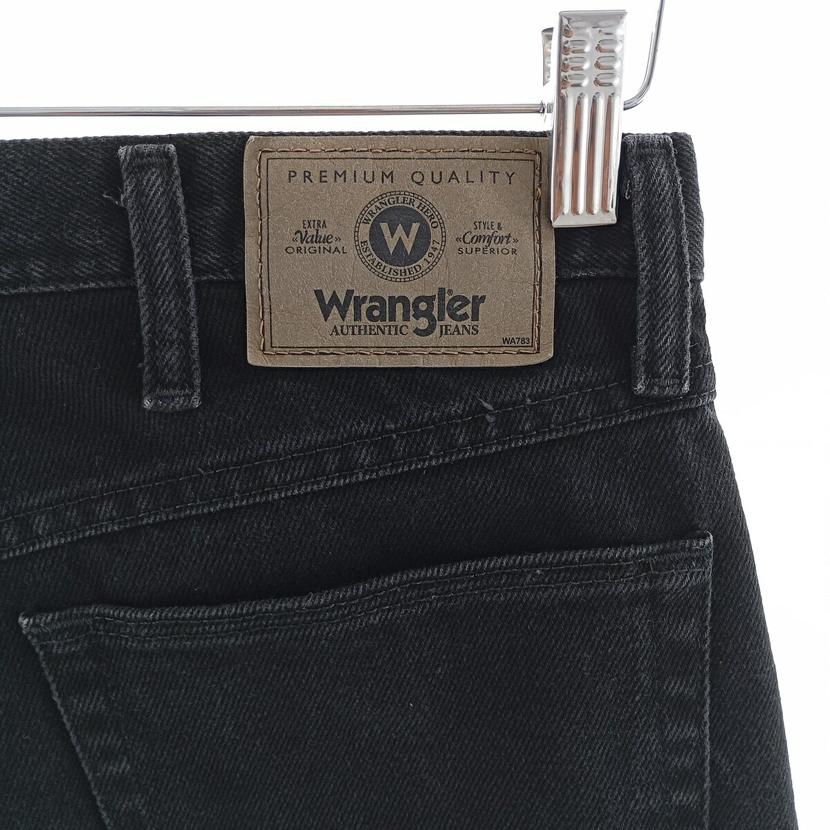 古着 ラングラー Wrangler ブラックデニム テーパードデニムパンツ メンズw34相当 /eaa403660 【中古】 【250102】 【SS2509_30】