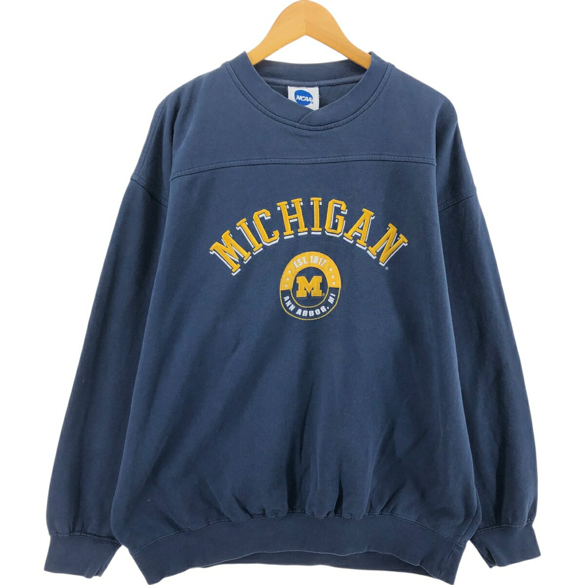 古着 NCAA MICHIGAN ミシガン大学 カレッジスウェットシャツ トレーナー メンズXL相当 /eaa404081 【中古】 【241216】 【SS2506_30】
