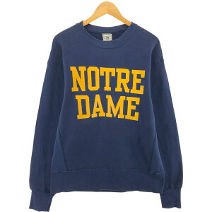 古着 90'S リー Lee NOTRE DAME ノートルダム大学 リバースウィーブタイプ カレッジスウェットシャツ トレーナー メンズL相当 ヴィンテージ /eaa404112 【中古】 【241216】