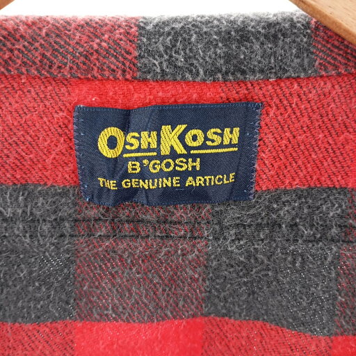 古着 オシュコシュ Osh kosh 長袖 フランネルチェックシャツ メンズL相当 /eaa404510 【中古】 【241215】 【SS2506_30】