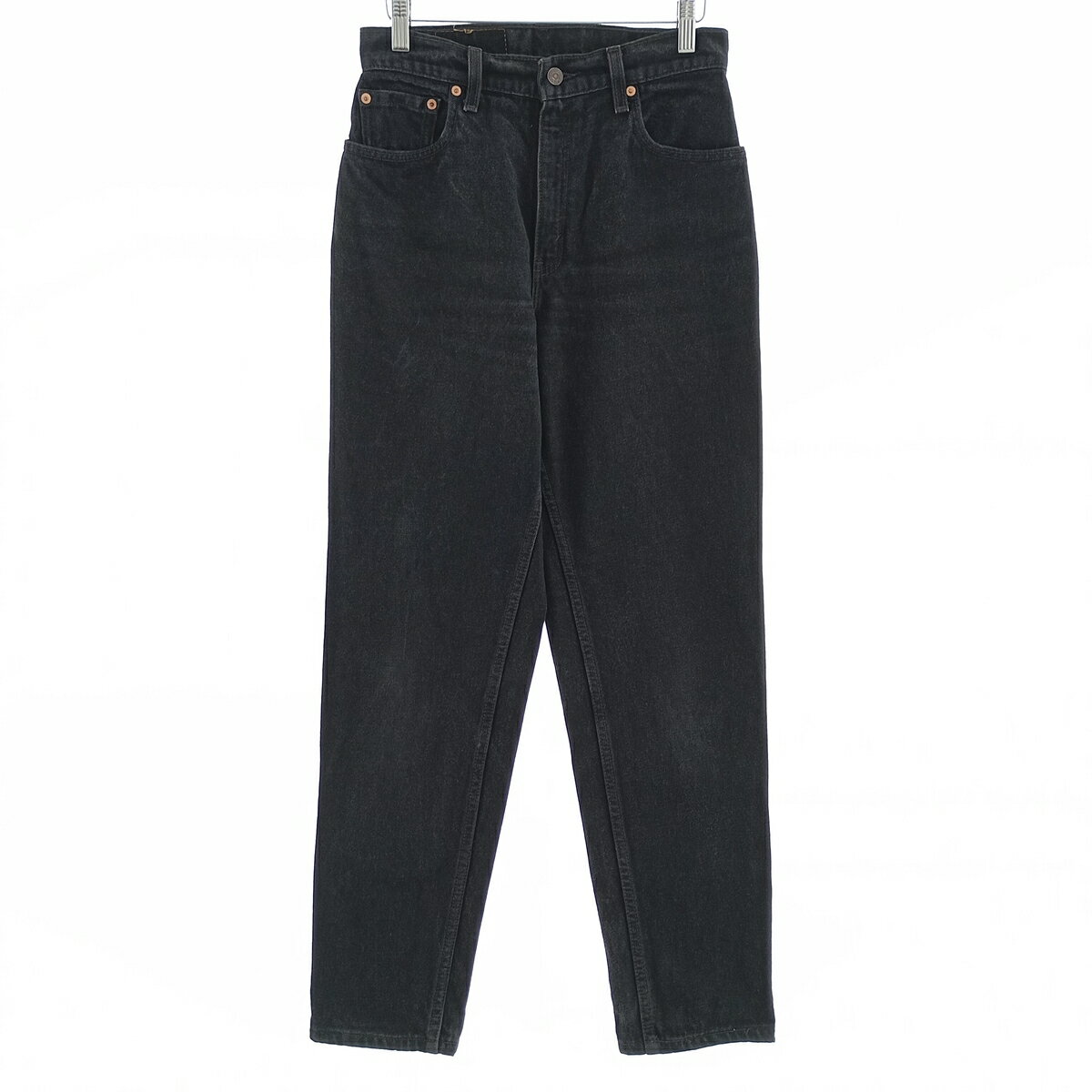 Rakuten - 古着 90'S リーバイス Levi's 550 RELAXED FIT TAPERED LEG ブラックデニム テーパードデニムパンツ USA製 レディースL(w28)相当 ヴィンテージ /eaa404852 【中古】 【250605】 【ADEL/アデル】 【SS2603_10】
