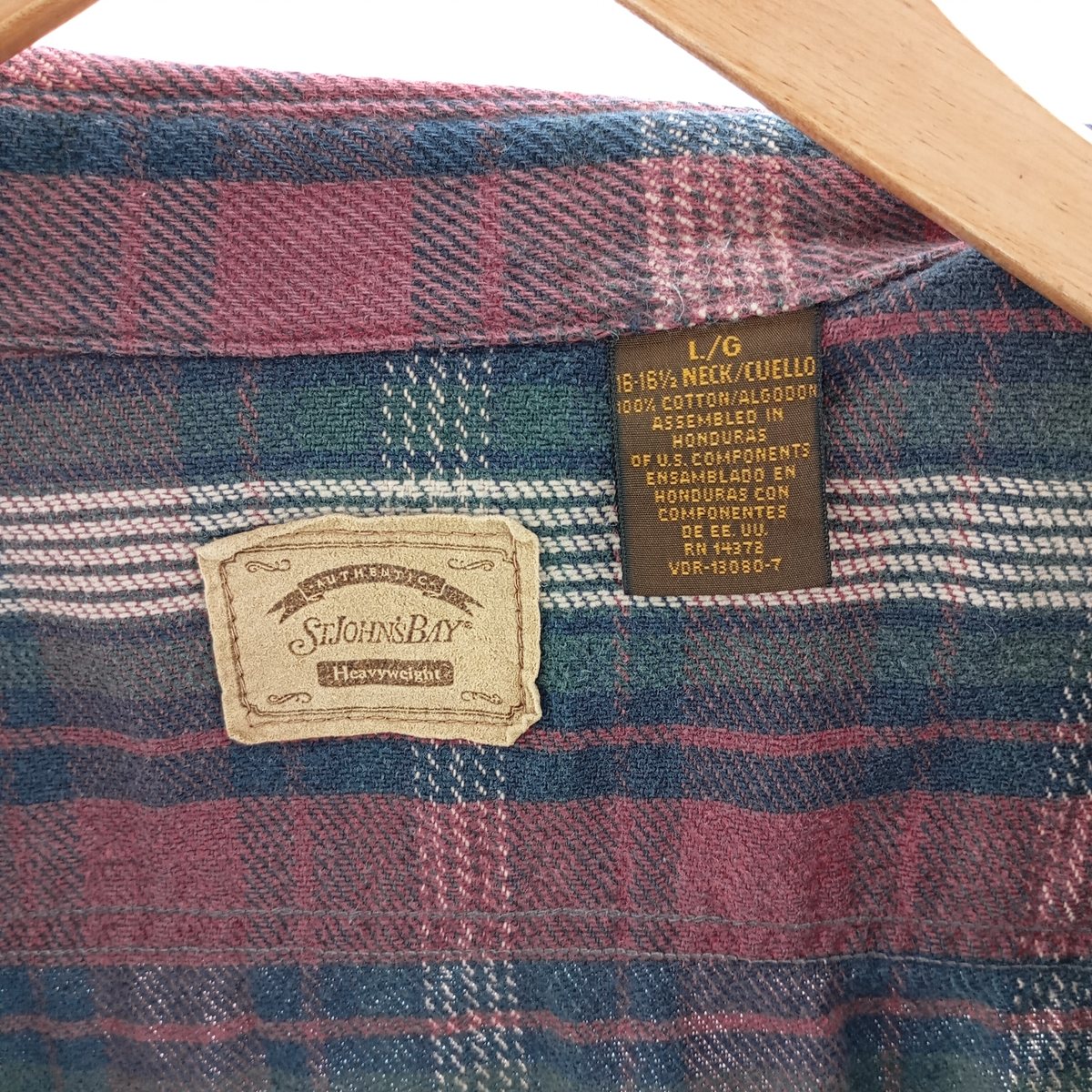 古着 90~00'S セントジョンズベイ ST. JOHN'S BAY Heavyweight 長袖 ヘビーネルチェックシャツ メンズL相当 /eaa404887 【中古】 【250301】