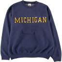 古着 90'S フルーツオブザルーム FRUIT OF THE LOOM MICHIGAN ミシガン大学 スウェットシャツ トレーナー USA製 メンズXXL ヴィンテージ /eaa409636  