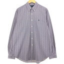 古着 ラルフローレン Ralph Lauren CLASSIC FIT クラシックフィット 長袖 ボタンダウンチェックシャツ メンズL /eaa409785  