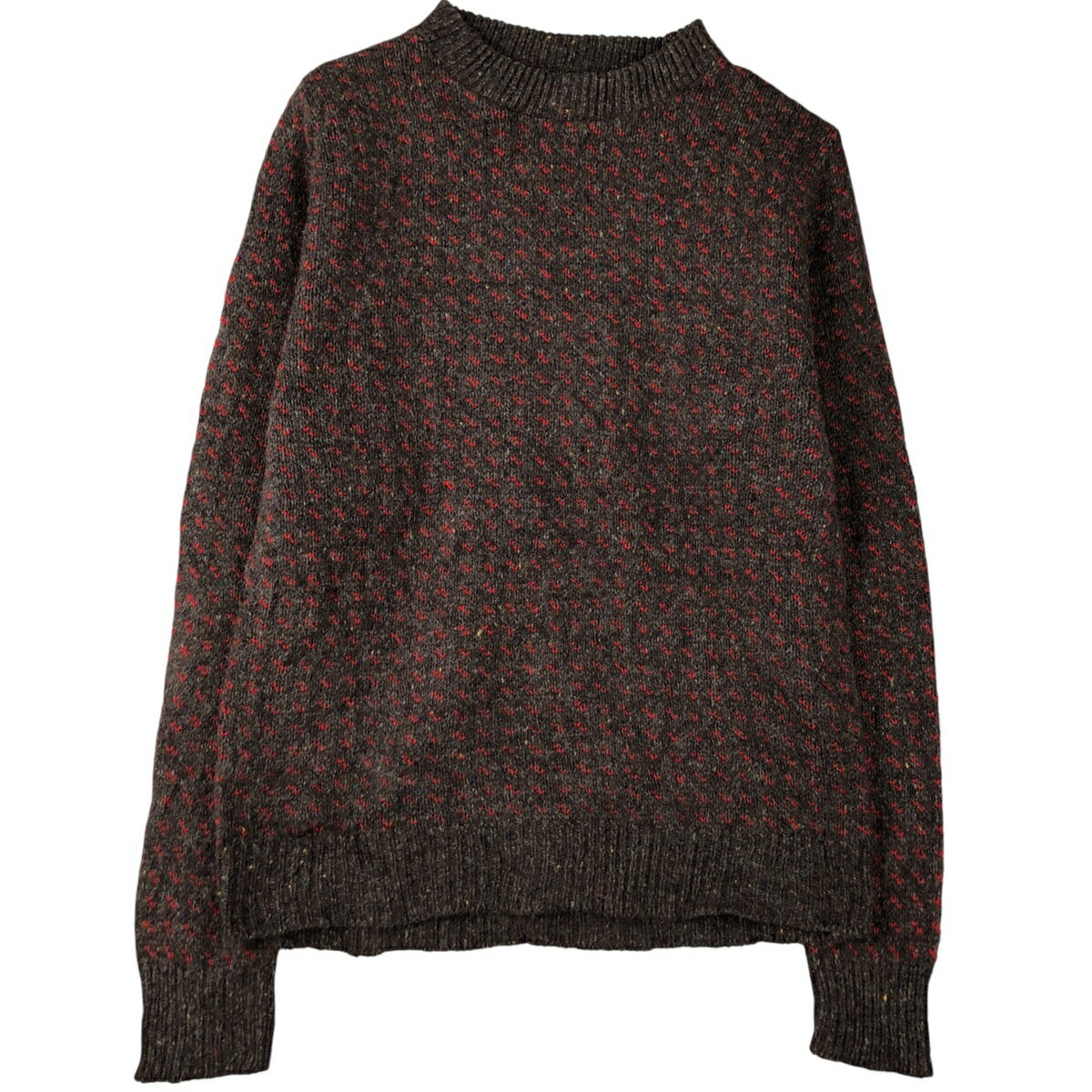 Rakuten - 古着 80~90'S ALPS バーズアイ柄 カラーネップ モックネック ニットセーター USA製 メンズM相当 ヴィンテージ/eaa410211 【中古】 【251020】 【NH-2508】 【SS2603_10】 グレー系 秋冬