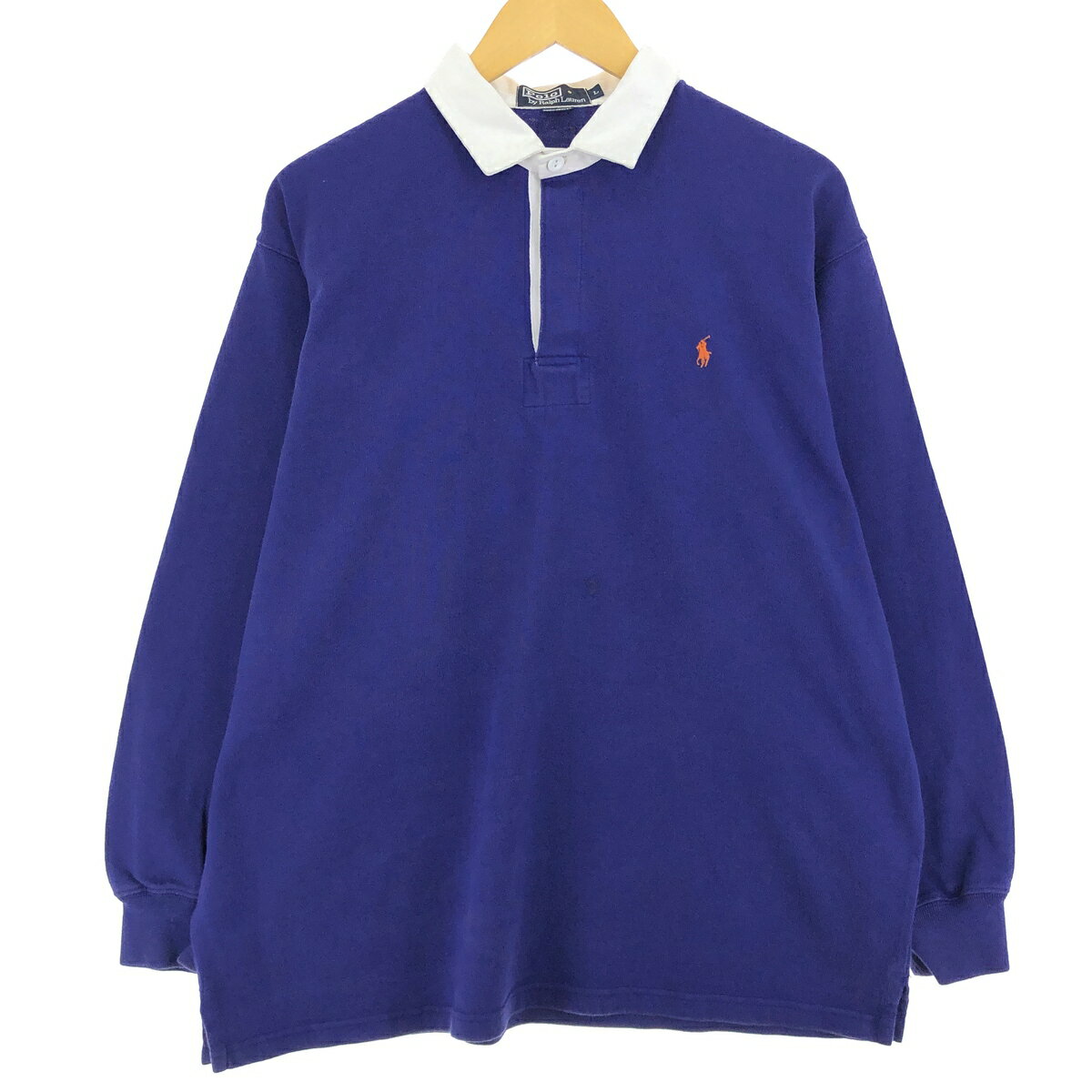 古着 ラルフローレン Ralph Lauren POLO by Ralph Lauren 長袖 ラガーシャツ メンズL相当 /eaa410587 【中古】 【240707】