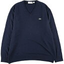 古着 ラコステ LACOSTE Vネック アクリルニットセーター メンズXXL /eaa410814 【中古】 【240329】 ss2503_30