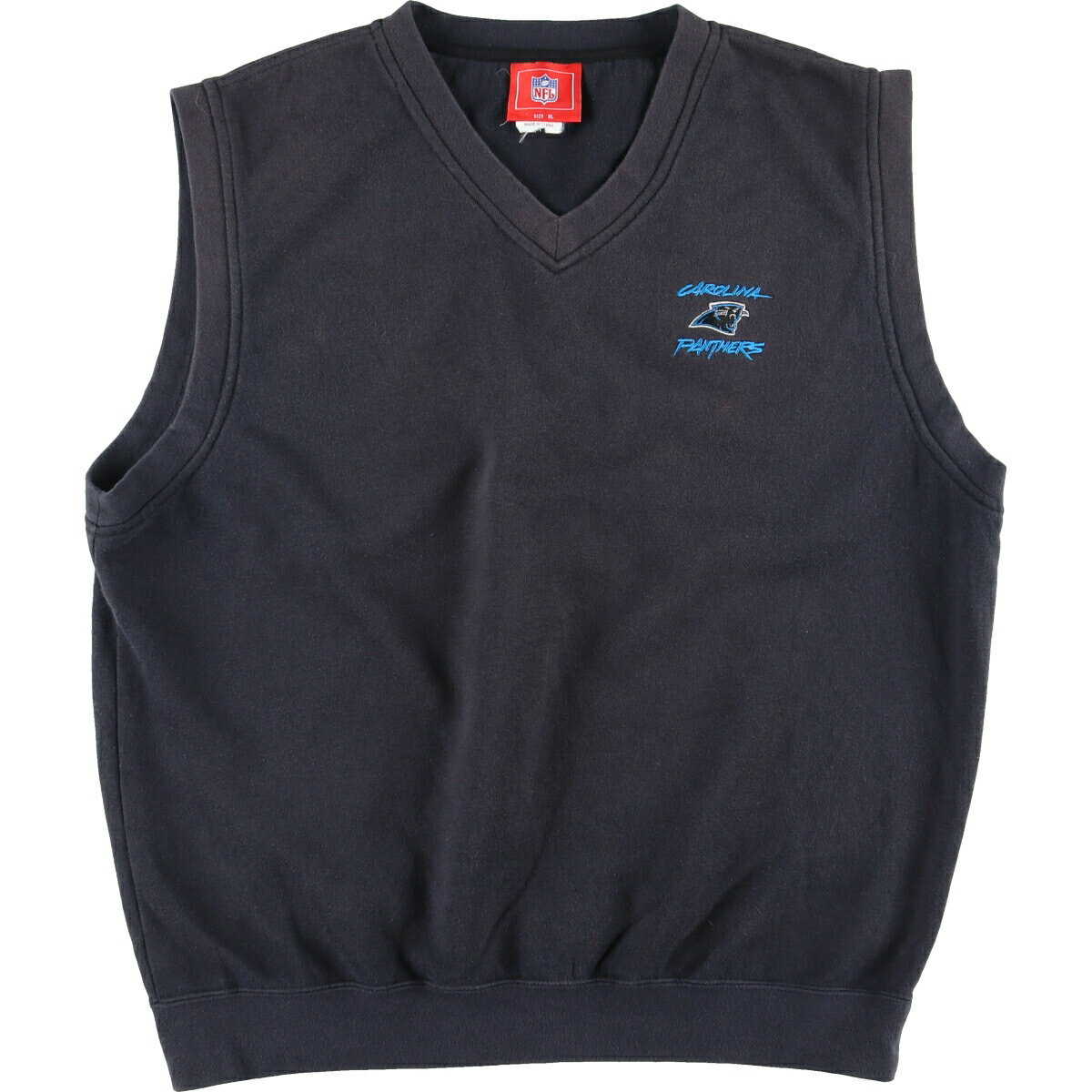 古着 90'S NFL CAROLINA PANTHERS カロライナパンサーズ Vネック スウェットベスト メンズXL ヴィンテージ /eaa412088 【中古】 【240126】 ss2503_50