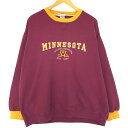 古着 90'S リー Lee SPORT MINNESOTA ミネソタ大学 カレッジスウェットシャツ トレーナー メンズXL ヴィンテージ /eaa412226 【中古】 【240127】