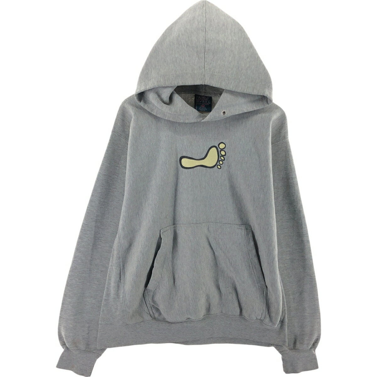 古着 90~00'S MV SPORT エムブイスポーツ The BEARFOOT BAR ベアフットバー PRO-WEAVE リバースウィーブタイプ アドバタイジング スウェットプルオーバーパーカー メンズL相当 /eaa413383 【中古】 【241221】 【SS2506_30】