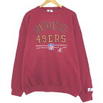 古着 90'S LOGO ATHLETIC NFL SAN FRANCISCO 49ERS サンフランシスコフォーティナイナーズ スウェットシャツ トレーナー USA製 メンズXL ヴィンテージ /eaa413586 【中古】 【240330】