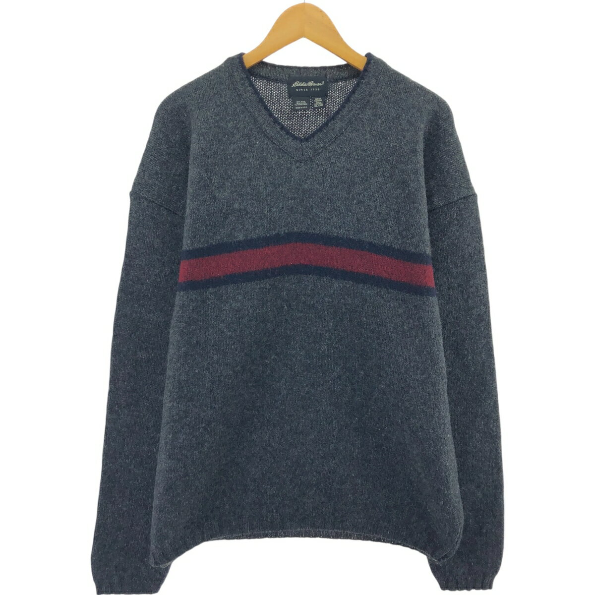 古着 エディーバウアー Eddie Bauer Vネック ウールニットセーター USA製 メンズXL相当 /eaa413619 【中古】 【241216】のサムネイル