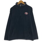 古着 00'S~ リーボック Reebok NFL SAN FRANCISCO 49ERS サンフランシスコフォーティナイナーズ ハーフジップ フリースプルオーバー メンズM相当 /eaa413646 【中古】 【241209】