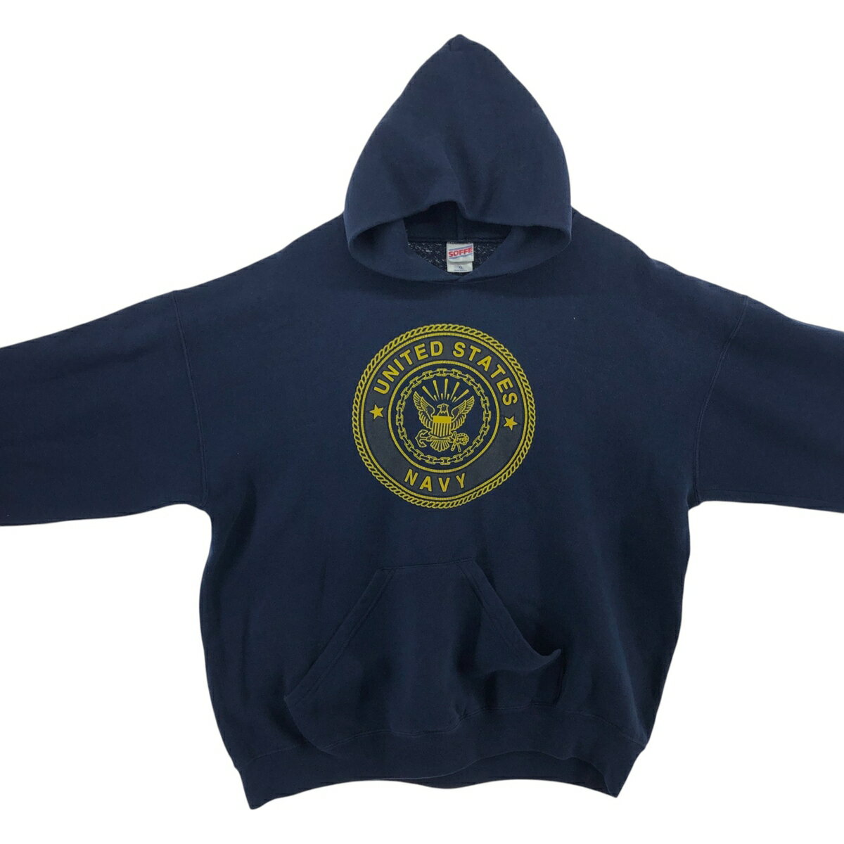 古着 90~00'S SOFFE U.S.NAVY スウェットプルオーバーパーカー USA製 メンズXL相当 ヴィンテージ /eaa413784 【中古】 【250125】
