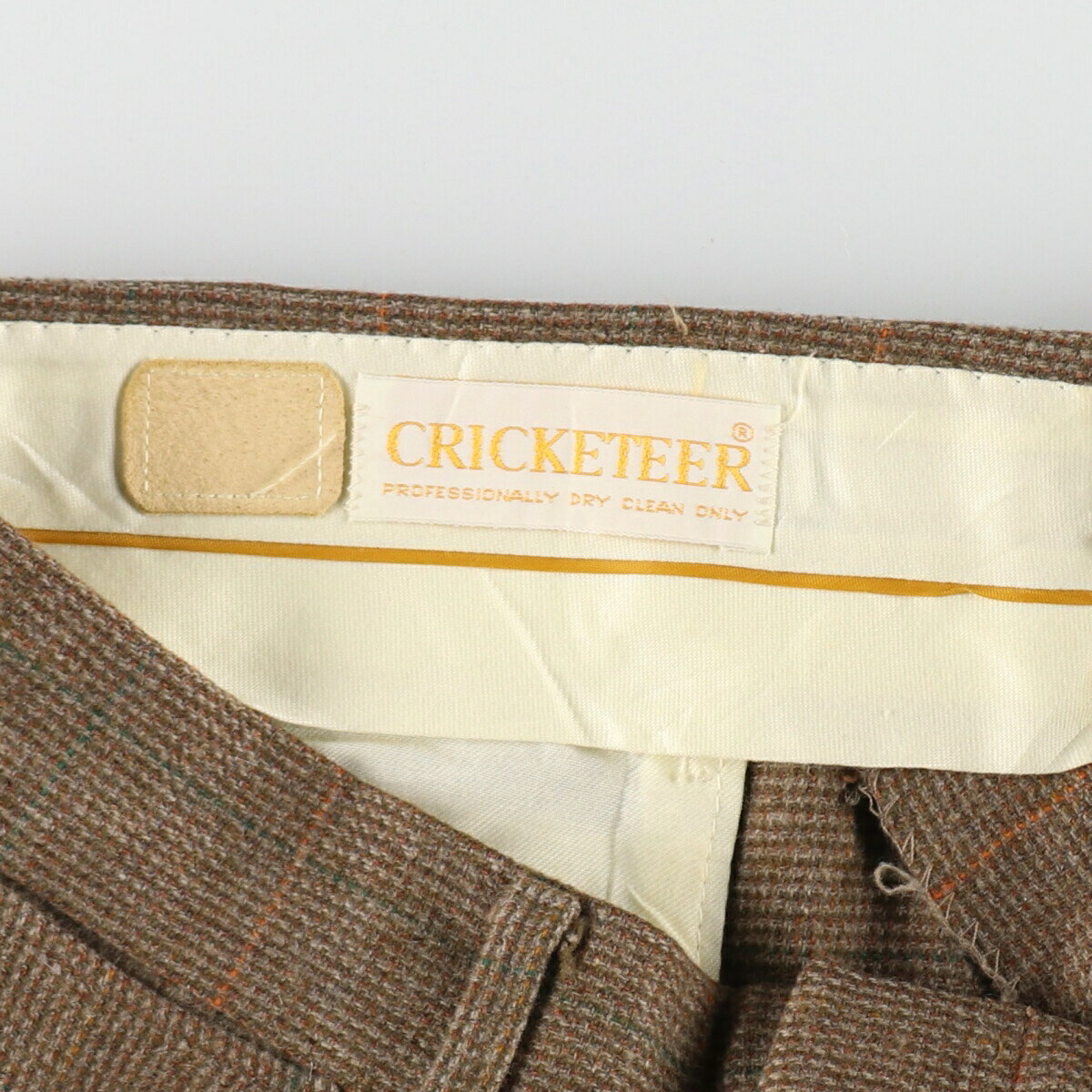 古着 70~80'S CRICKETEER チェック柄 スラックスパンツ メンズw34相当 ヴィンテージ /eaa416360 【中古】 【240906】 ss2503_30