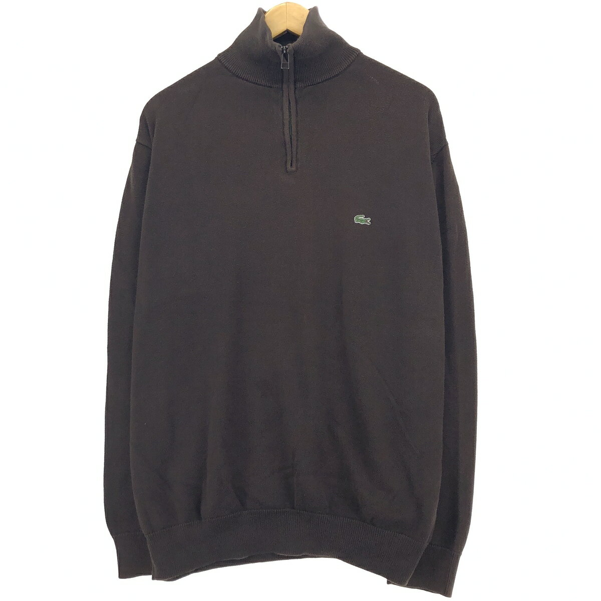 古着 ラコステ LACOSTE フランス企画 コットンニットハーフジップセーター メンズXXL /eaa416561 【中古】 【240209】