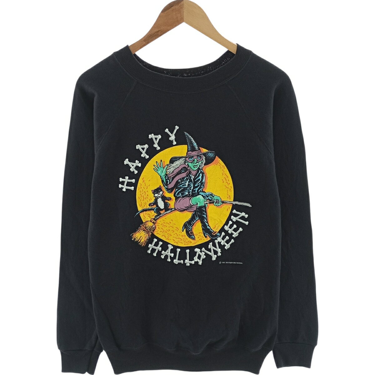 樂天商城 - 古着 90'S ヘインズ Hanes ハロウィン柄 プリントスウェットシャツ トレーナー USA製 メンズM相当 ヴィンテージ /eaa417023 【中古】 【250226】 【SS2603_30】