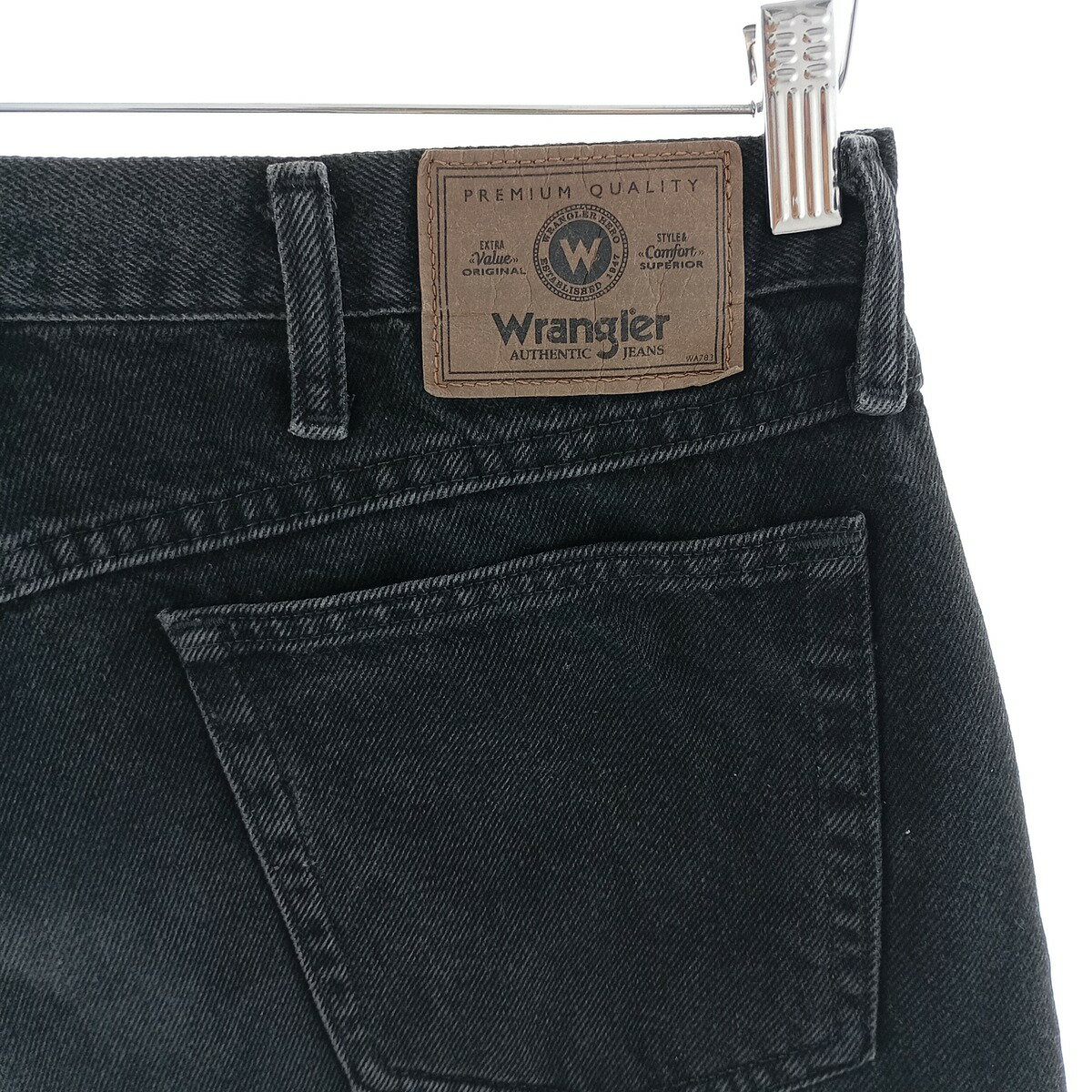 古着 ラングラー Wrangler ブラックデニム ストレートデニムパンツ メンズw35相当 /eaa417222 【中古】 【250615】