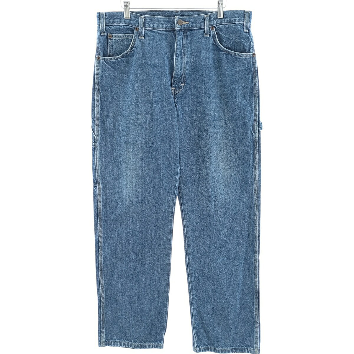Boot-Cut Pants - 古着 ディッキーズ Dickies ロゴパッチ デニムペインターパンツ メンズw36相当 /eaa417304 【中古】 【250323】 【ss2601_50】 ブルー系 春夏秋冬