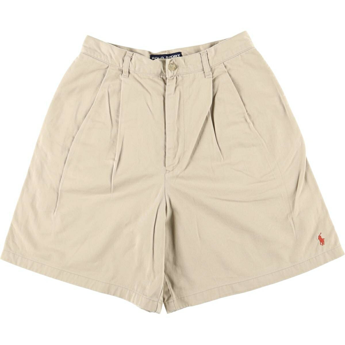 古着 90'S ラルフローレン Ralph Lauren POLO SPORT ポロスポーツ ツータック チノショーツ ショートパンツ レディースL(w28)相当 ヴィンテージ /eaa417778 【中古】 【250831】 【ADEL/アデル】