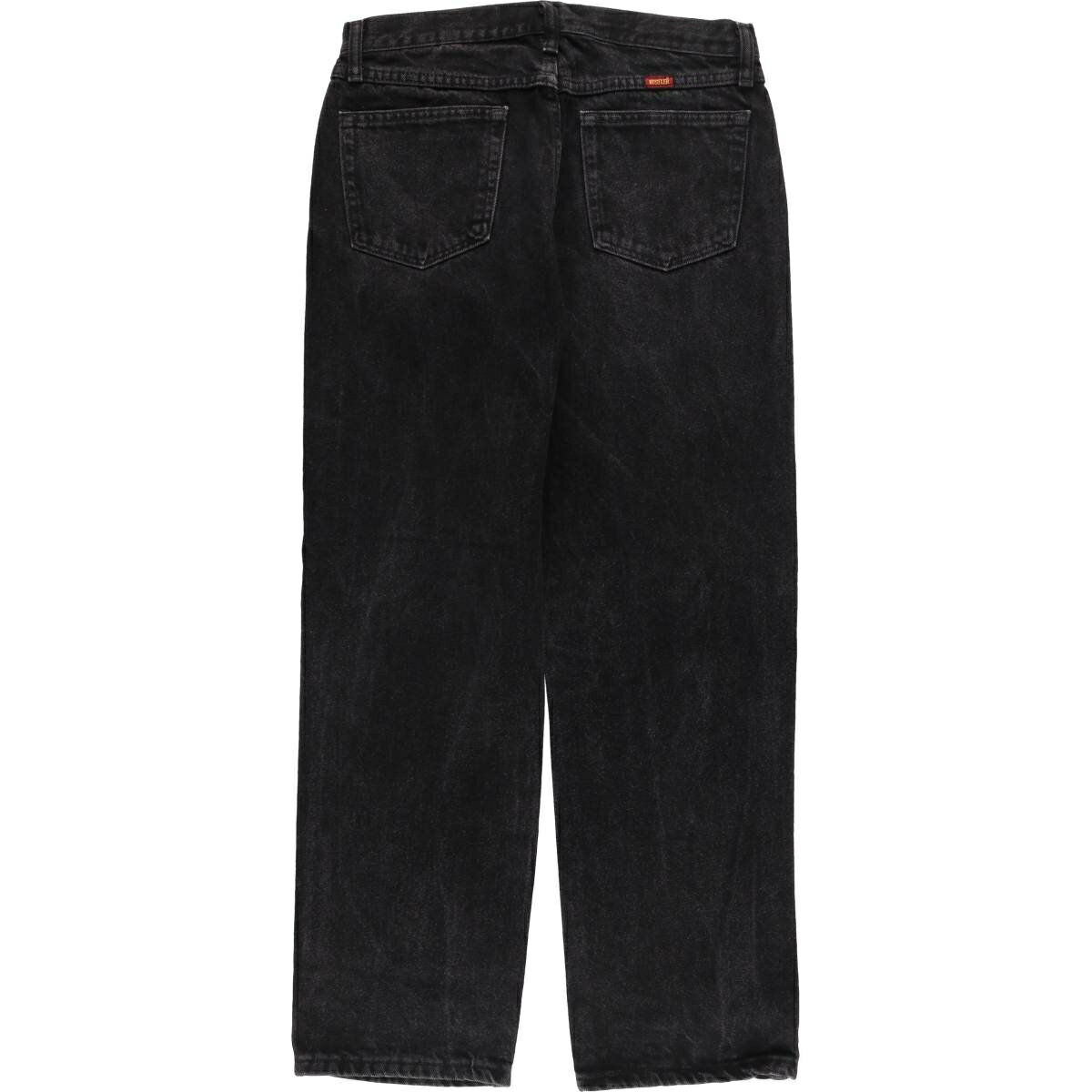 古着 ラスラー RUSTLER ブラックデニム ストレートデニムパンツ メンズw30相当 /eaa418202 【中古】 【250606】