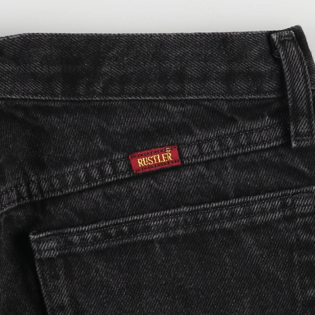 古着 ラスラー RUSTLER ブラックデニム ストレートデニムパンツ メンズw30相当 /eaa418202 【中古】 【250606】
