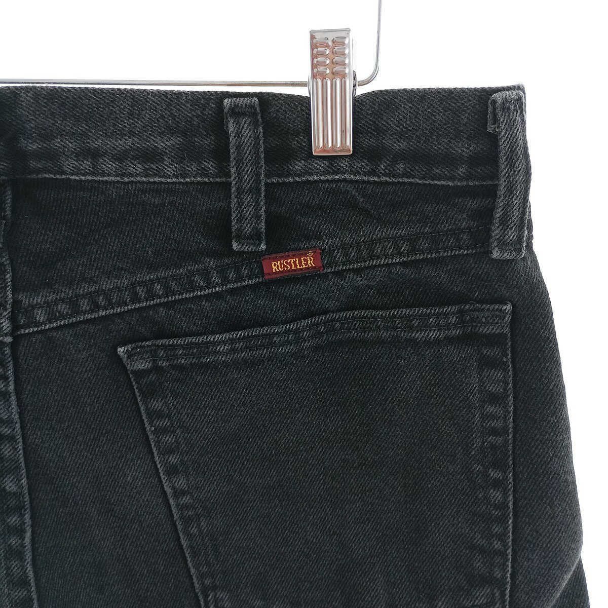古着 ラスラー RUSTLER ブラックデニム ストレートデニムパンツ メンズw34相当 /eaa418204 【中古】 【250428】