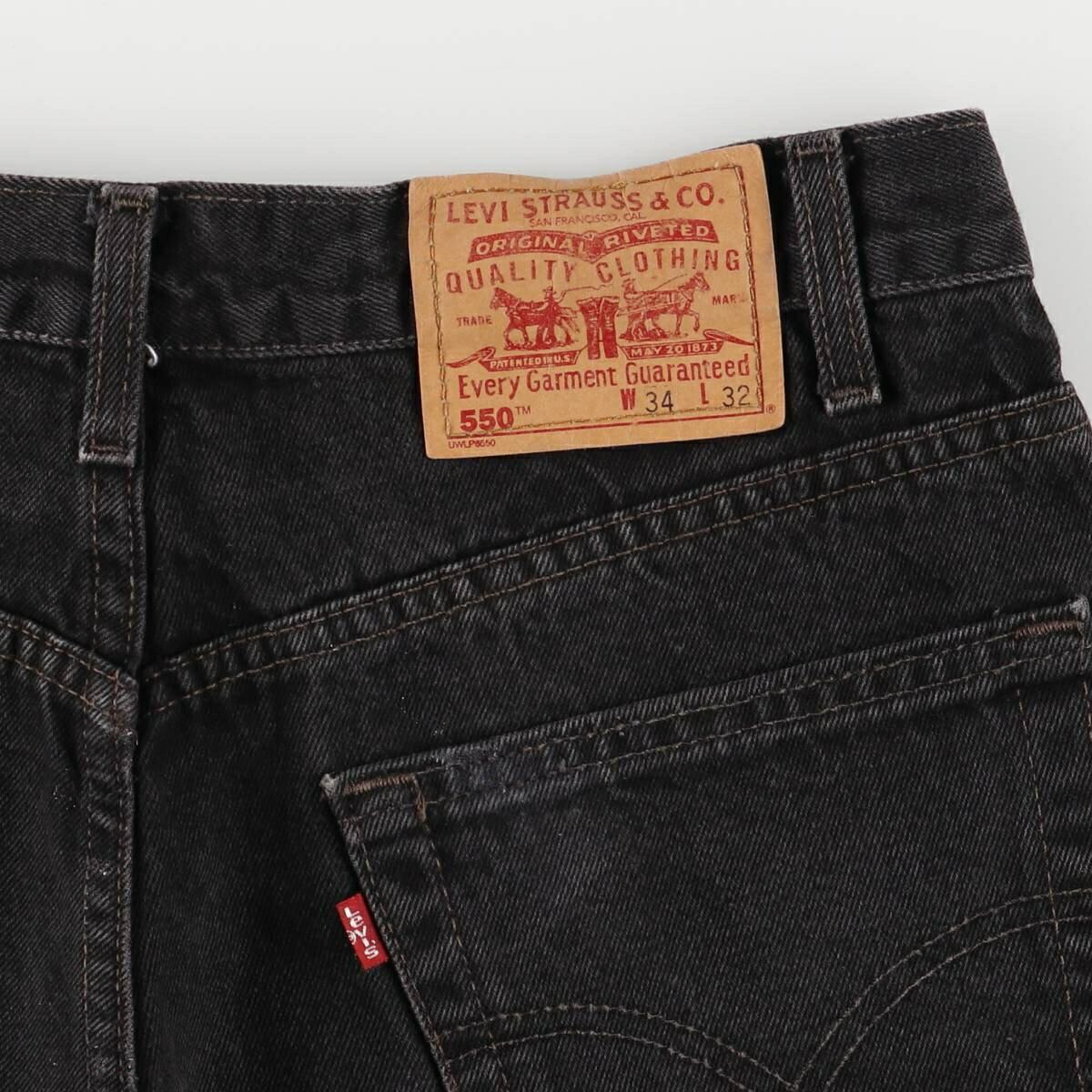 古着 90'S リーバイス Levi's 550 RELAXED FIT ブラックデニム テーパードデニムパンツ カナダ製 メンズw34相当 ヴィンテージ /eaa419035 【中古】 【250929】