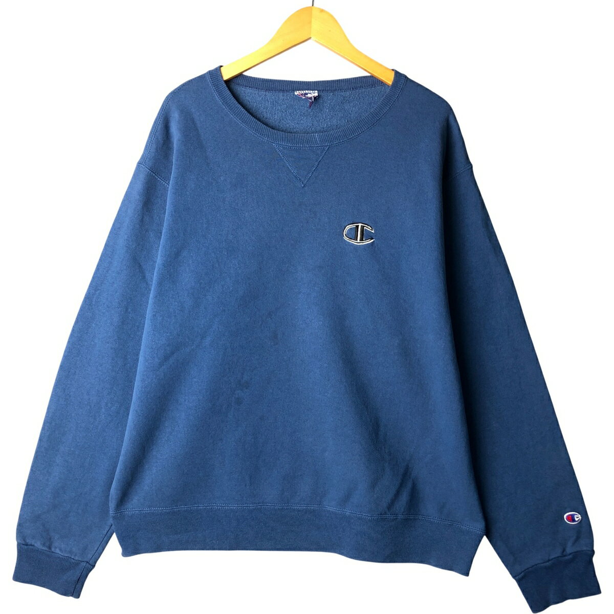 Rakuten - 古着 チャンピオン Champion ワンポイントロゴスウェットシャツ トレーナー メンズXL相当 ヴィンテージ /eaa419074 【中古】 【251122】 【SS2603_30】 ブルー系 春夏秋冬