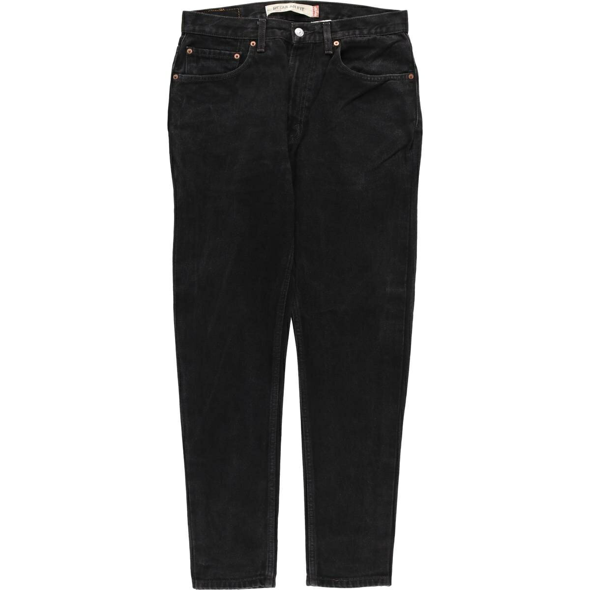 Rakuten - 古着 リーバイス Levi's 505 REGULAR FIT ブラックデニム テーパードデニムパンツ メンズw32相当 /eaa419408 【中古】 【260305】 【SS2606_50】