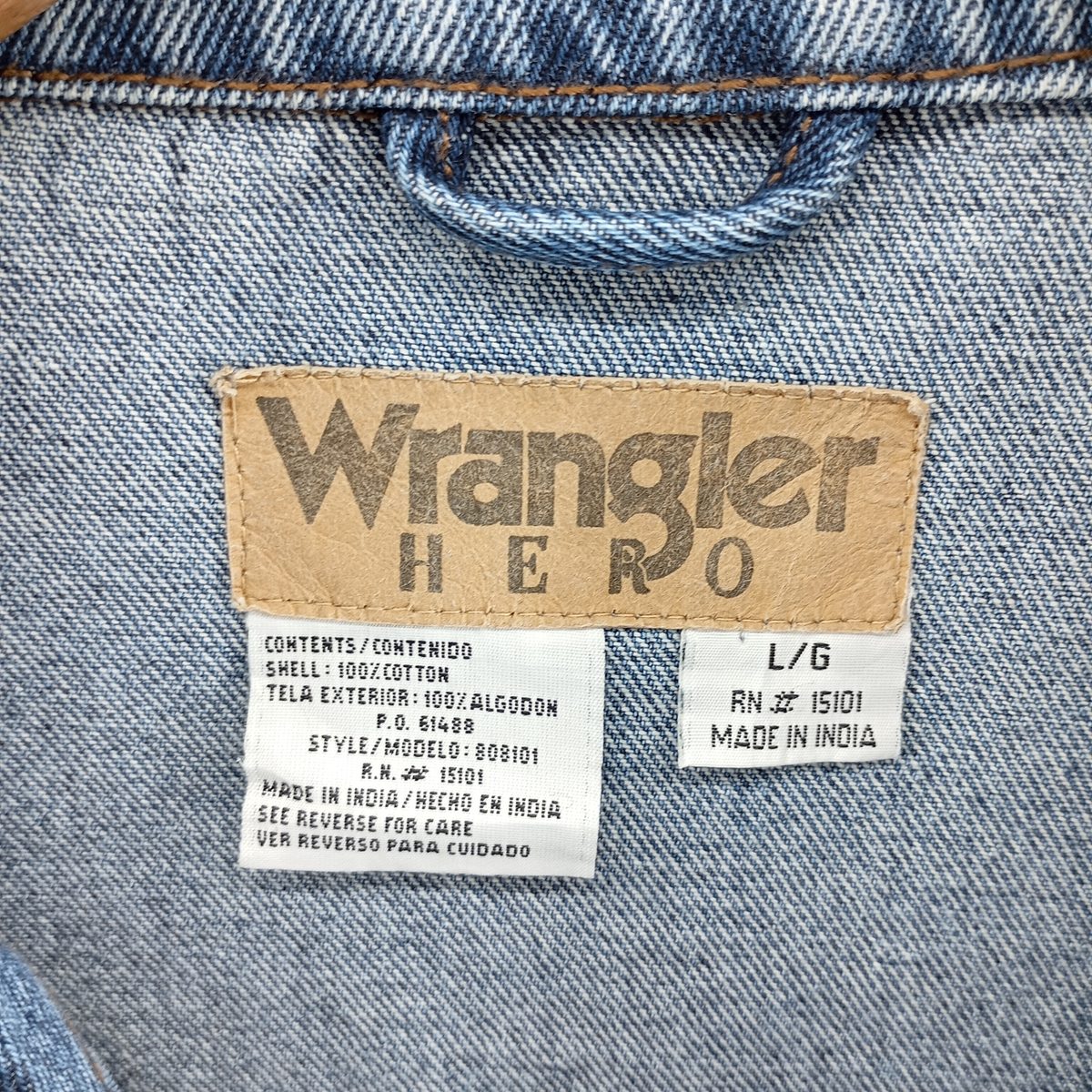 古着 ラングラー Wrangler HERO デニムジャケット Gジャン メンズL相当 /eaa419597 【中古】 【250915】