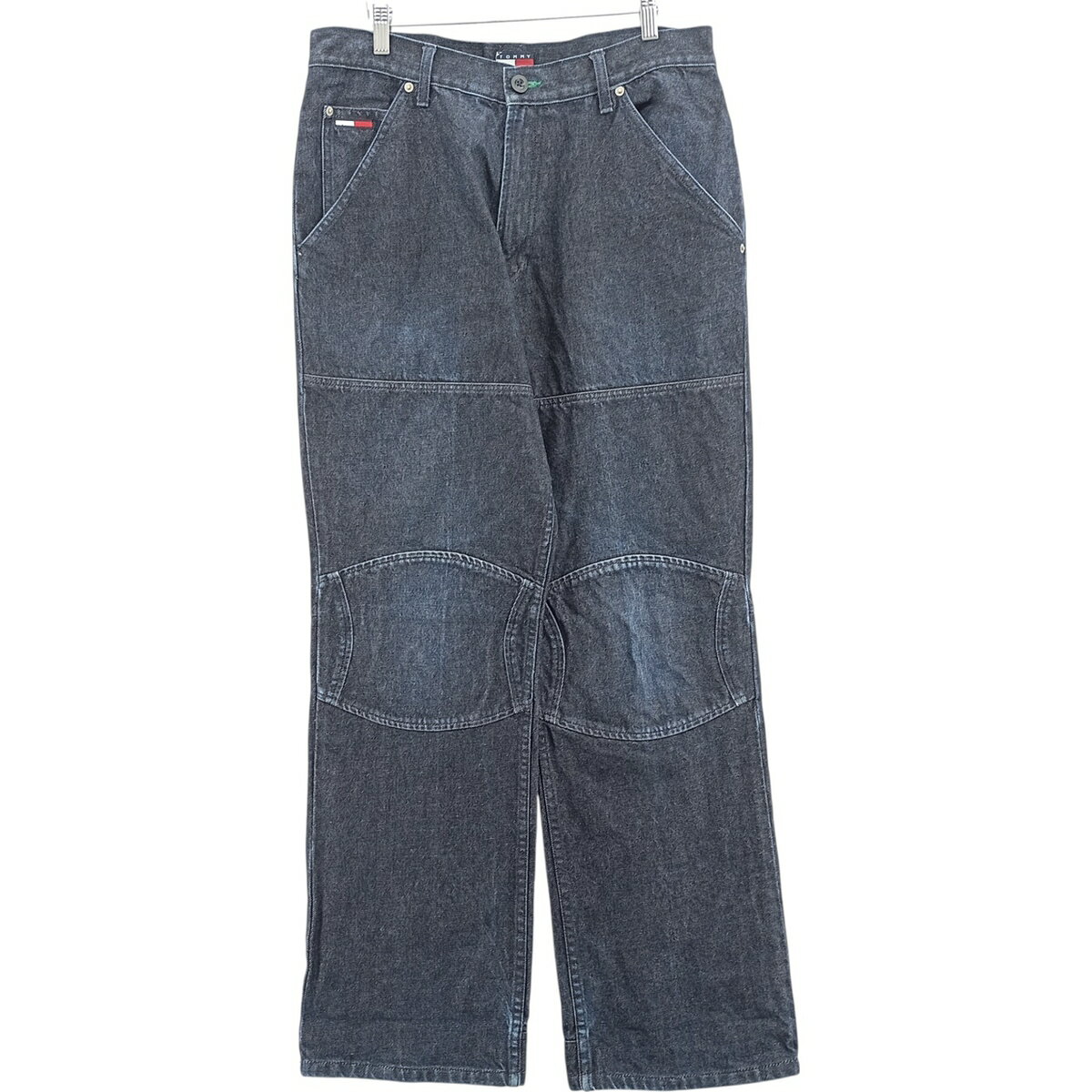 Rakuten - 古着 90'S~ トミーヒルフィガー TOMMY HILFIGER JEANS ダブルニー ストレートデニムパンツ メンズw34相当 ヴィンテージ /eaa419648 【中古】 【250920】 【SS2606_50