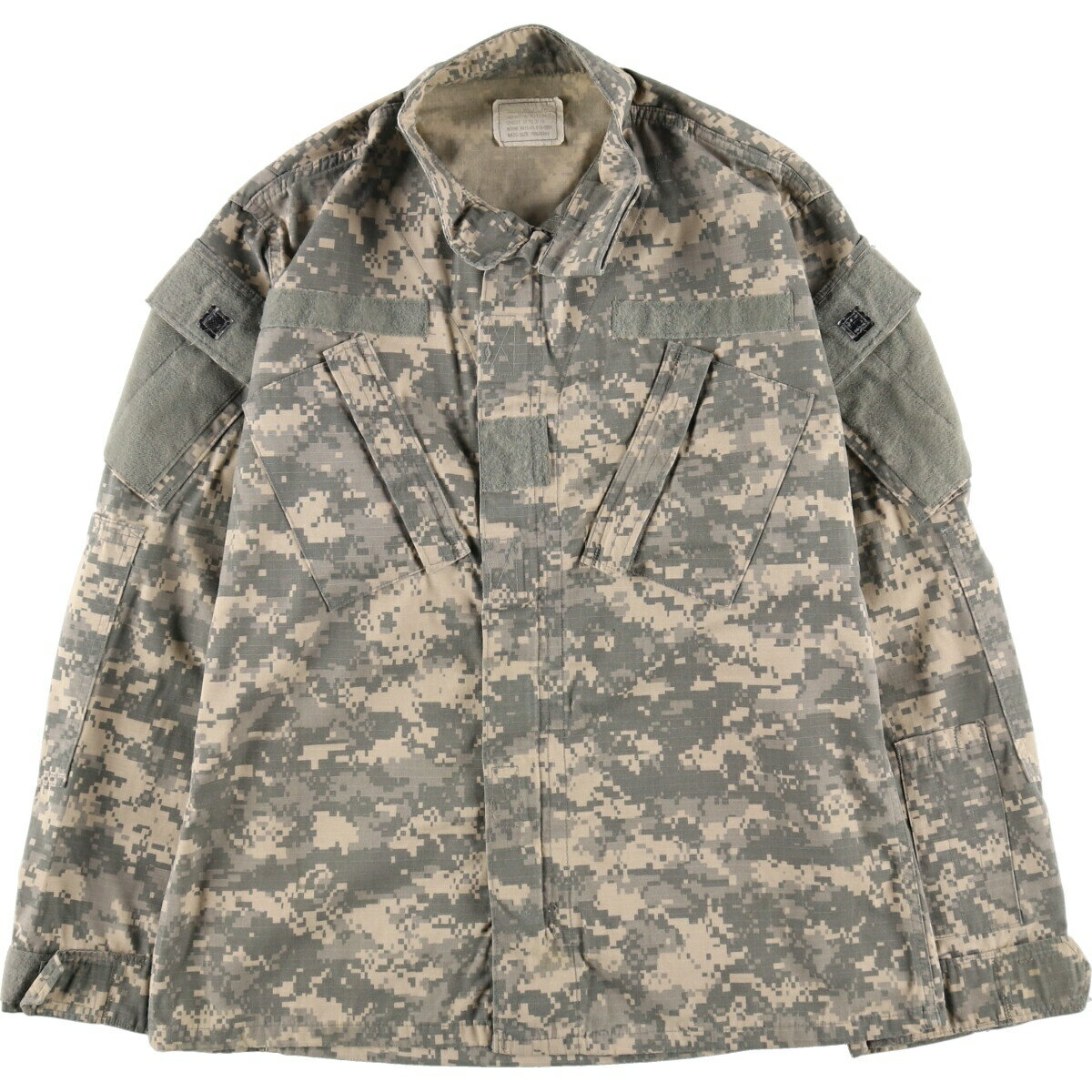 古着 米軍実品 迷彩柄 ACU デジタルカモ リップストップ ミリタリー コンバットジャケット USA製 SMALL-REGULAR メンズS相当 /eaa420723 【中古】 【240923】 ss2503_30