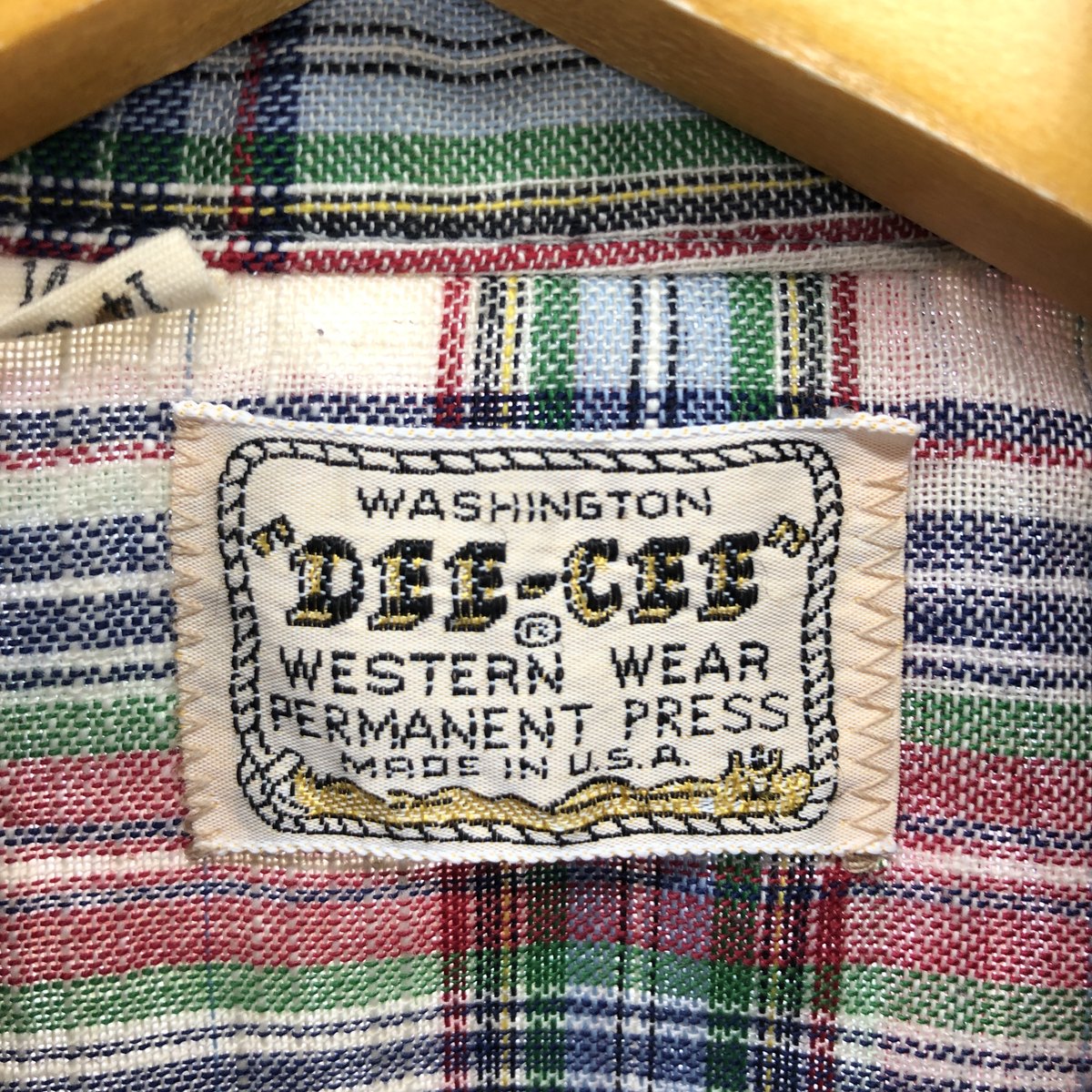 古着 70'S WASHINGTON DEE-CEE チェック柄 長袖 ウエスタンシャツ USA製 メンズS ヴィンテージ /eaa422429 【中古】 【240305】 ss2503_30