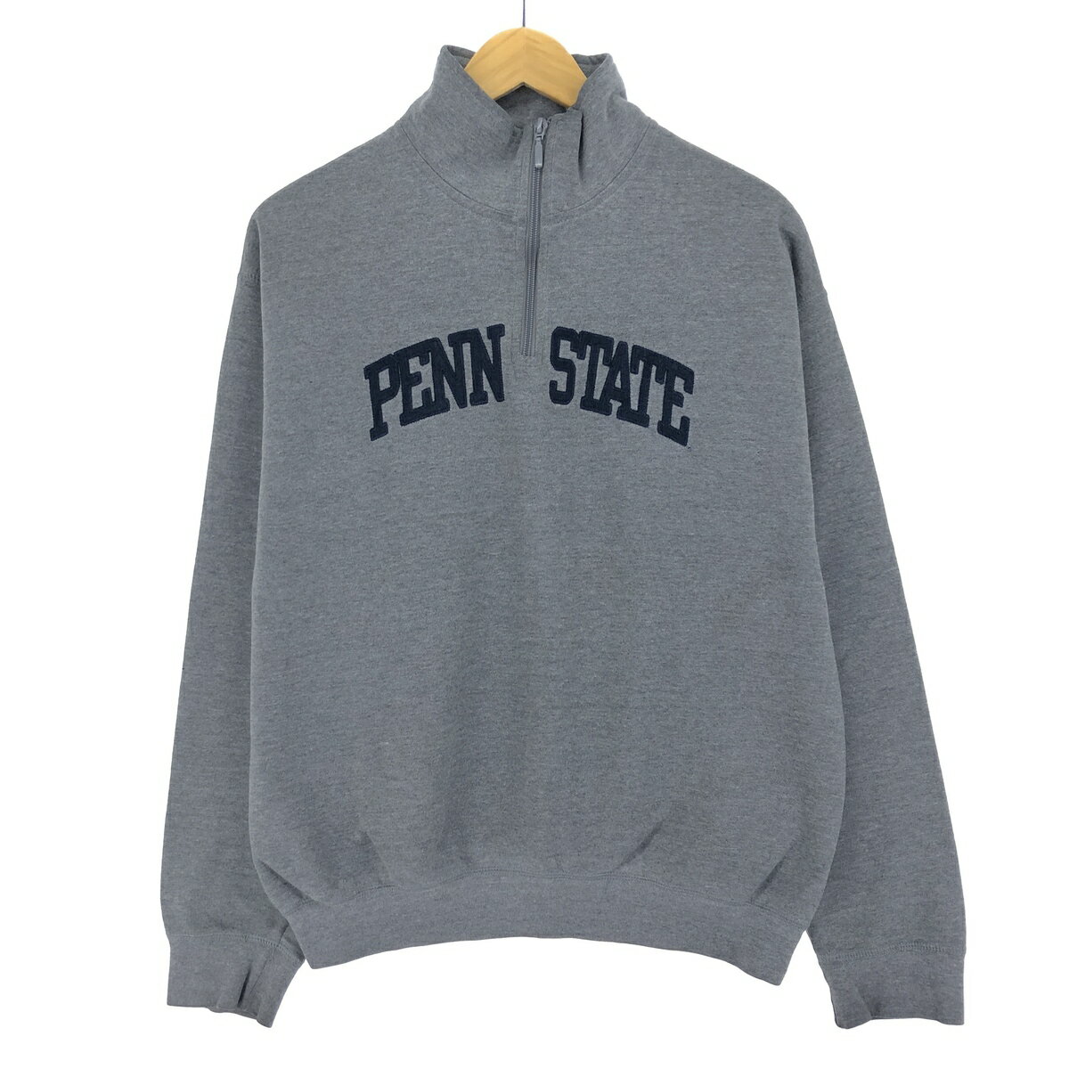 古着 ジャンスポーツ JANSPORT PENN STATE ペンシルベニア州立大学 カレッジ ハーフジップスウェットシャツ トレーナー メンズM /eaa422501 【中古】 【240317】