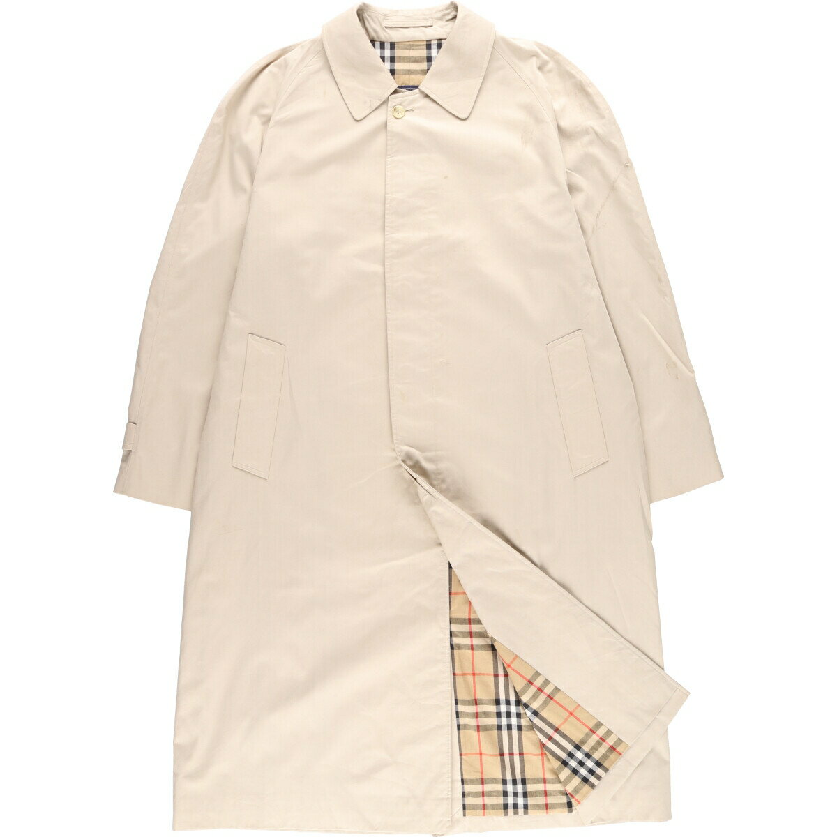 ＼30%OFF／古着 80'S バーバリー Burberry's ステンカラーコート バルマカーンコート 英国製 メンズL ヴィンテージ /eaa422940 【中古】 【240228】 【SS2406】