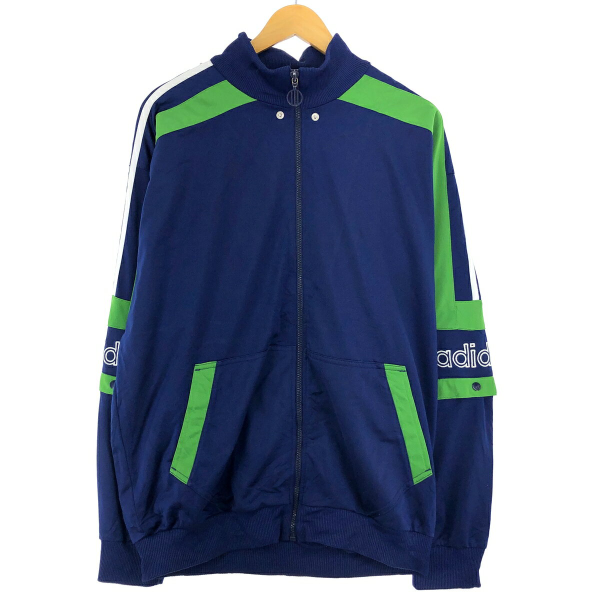 古着 90'S アディダス adidas バックロゴ 2WAY ジャージ トラックジャケット メンズL ヴィンテージ /eaa423147 【中古】 【240322】