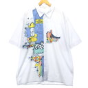 古着 総柄 半袖 ポリシャツ メンズXXL /eaa424738 【中古】 【240324】 【SS2409_30%】(4)