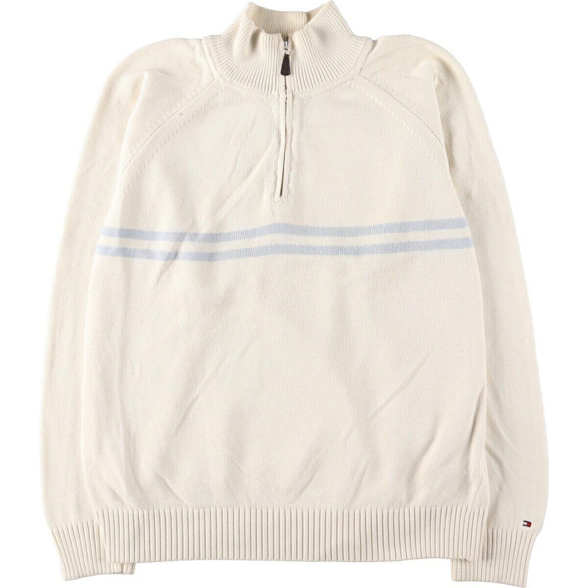 古着 トミーヒルフィガー TOMMY HILFIGER コットンニットハーフジップセーター メンズXL相当 /eaa426505 【中古】 【240804】 【SS2506_30】