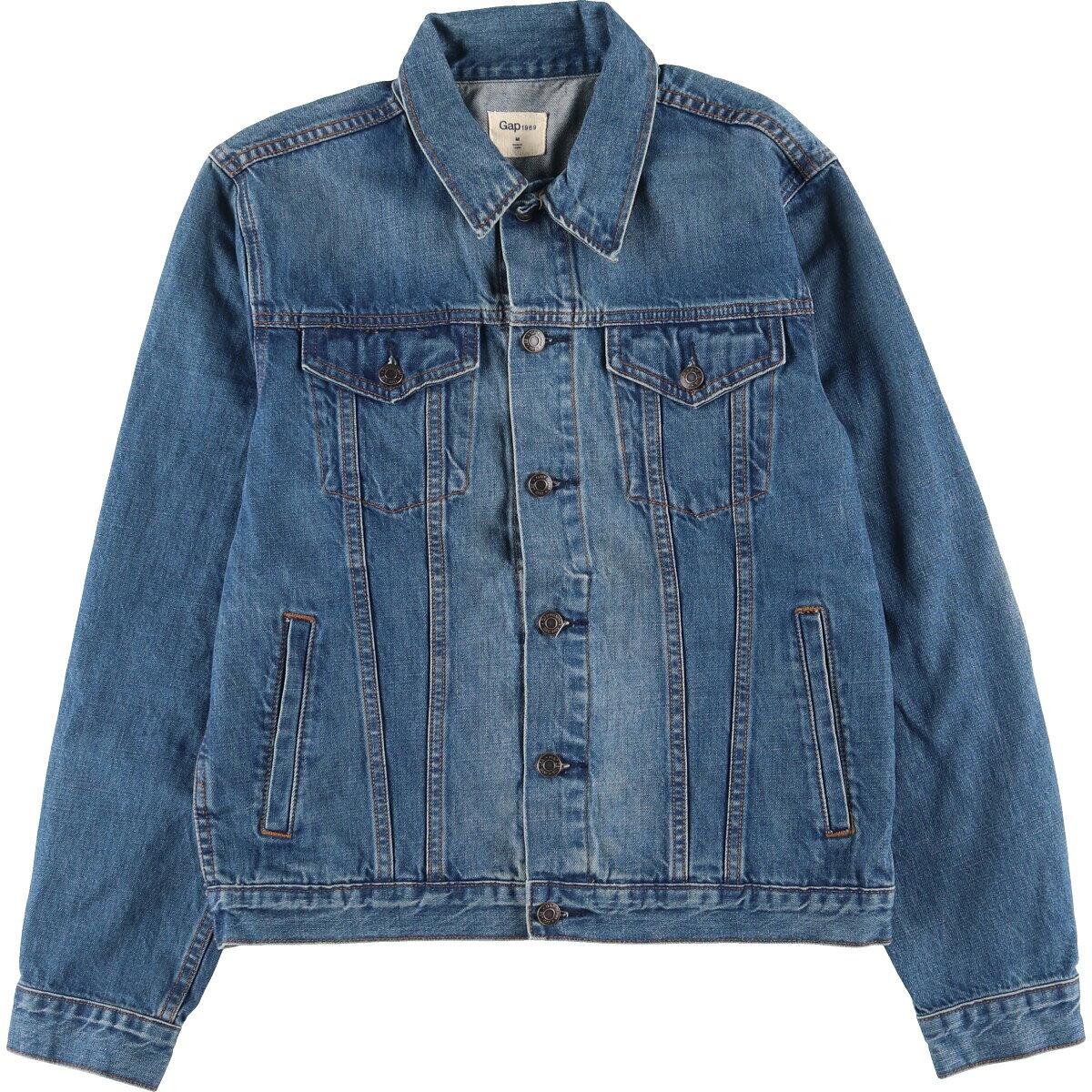 GAP ギャップ デニムジャケット Gジャン ウォッシュ加工 ブルゾン 