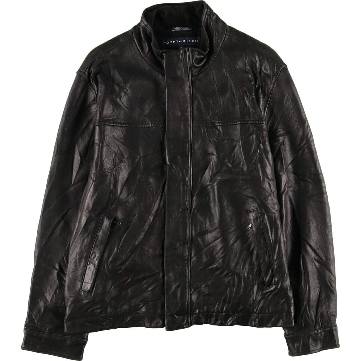 古着 トミーヒルフィガー TOMMY HILFIGER レザーブルゾンタイプ メンズM /eaa427892 【中古】 【240323】 ss2503_30