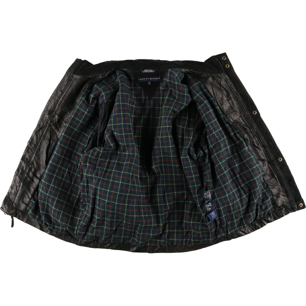 古着 トミーヒルフィガー TOMMY HILFIGER レザーブルゾンタイプ メンズM /eaa427892 【中古】 【240323】 ss2503_30