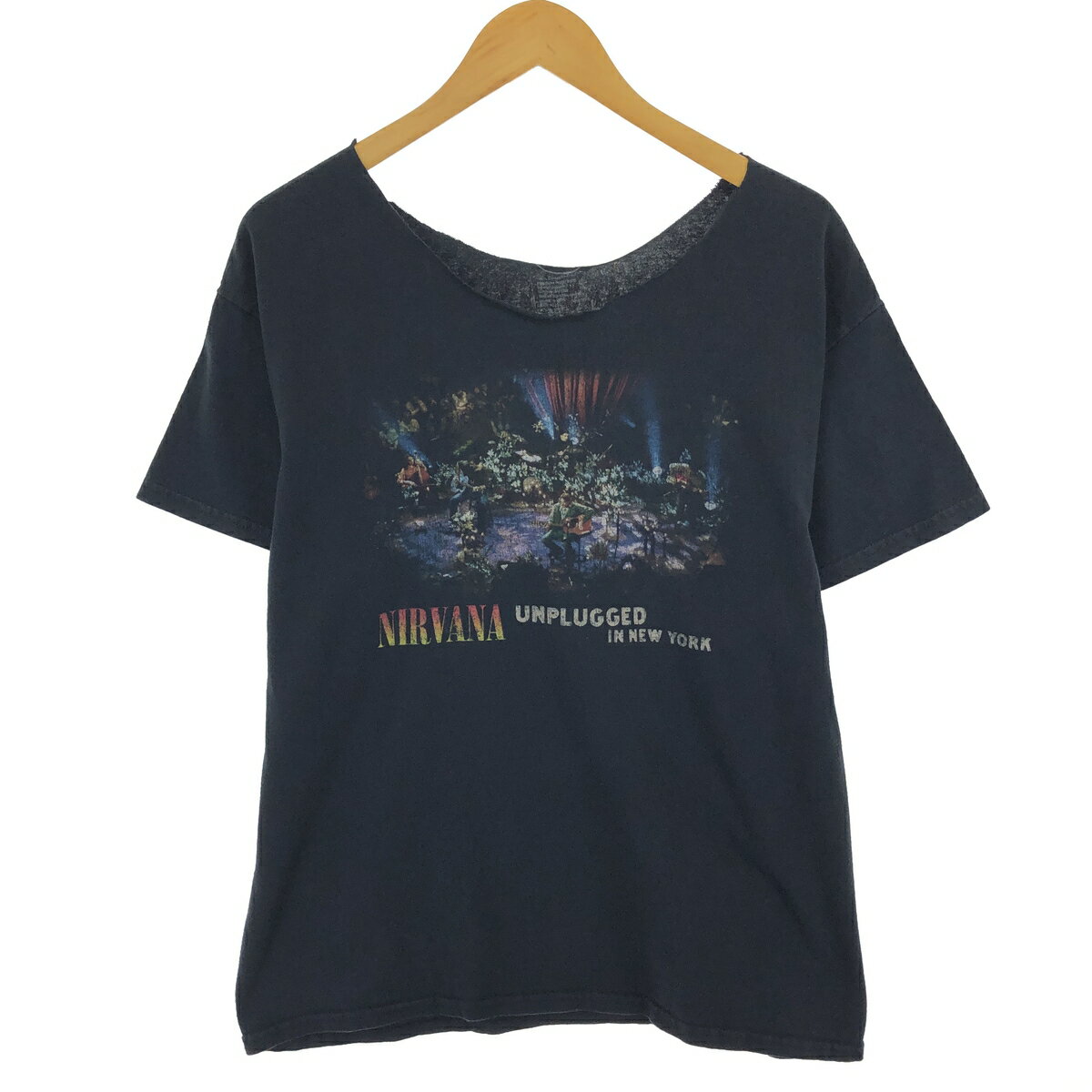古着 NIRVANA ニルヴァーナ カットオフ バンドTシャツ バンT USA製 メンズL相当 /eaa430585 【中古】 【240708】