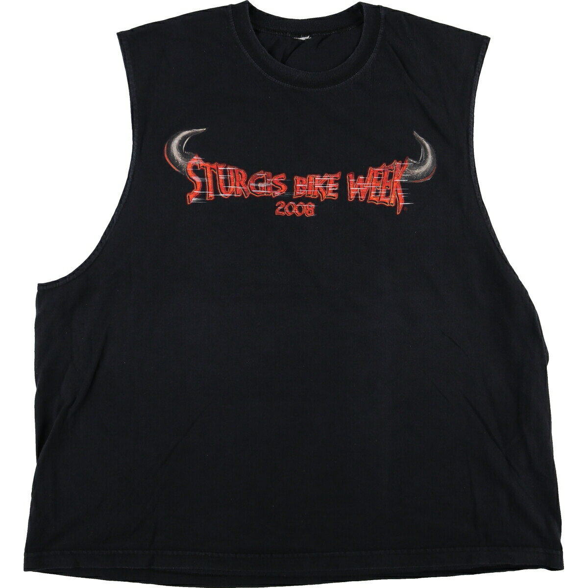 古着 ノースリーブ モーターサイクル バイクTシャツ メンズXL相当 /eaa430931 【中古】 【240721】