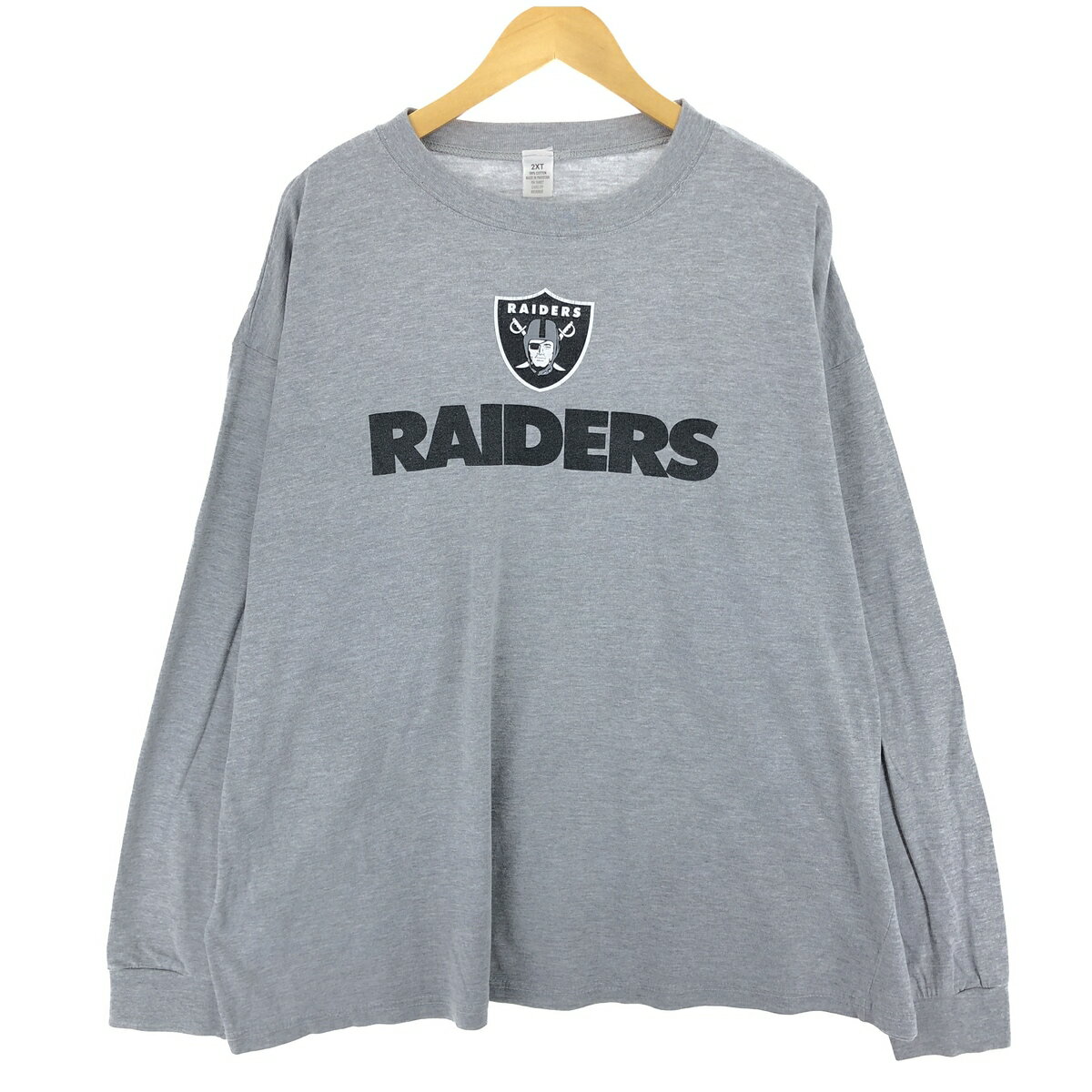 古着 TEAM APPAREL NFL LOS ANGELES RAIDERS ロサンゼルスレイダーズ ロングTシャツ ロンT メンズXXL相当 /eaa432263 【中古】 【240727】 【SS2506_30】