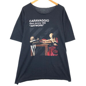 古着 RETURN TO SENDER Michelangelo Merisi da Caravaggio ミケランジェロメリージダカラヴァッジオ プリントTシャツ メンズXXL /eaa432858 【中古】 【240601】 【SS2409_30%】