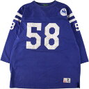 古着 STALLandDEAN NFL INDIANAPOLIS COLTS インディアナポリスコルツ レプリカユニフォーム フットボール七分袖Tシャツ メンズXXL /eaa433562 【中古】 【240416】