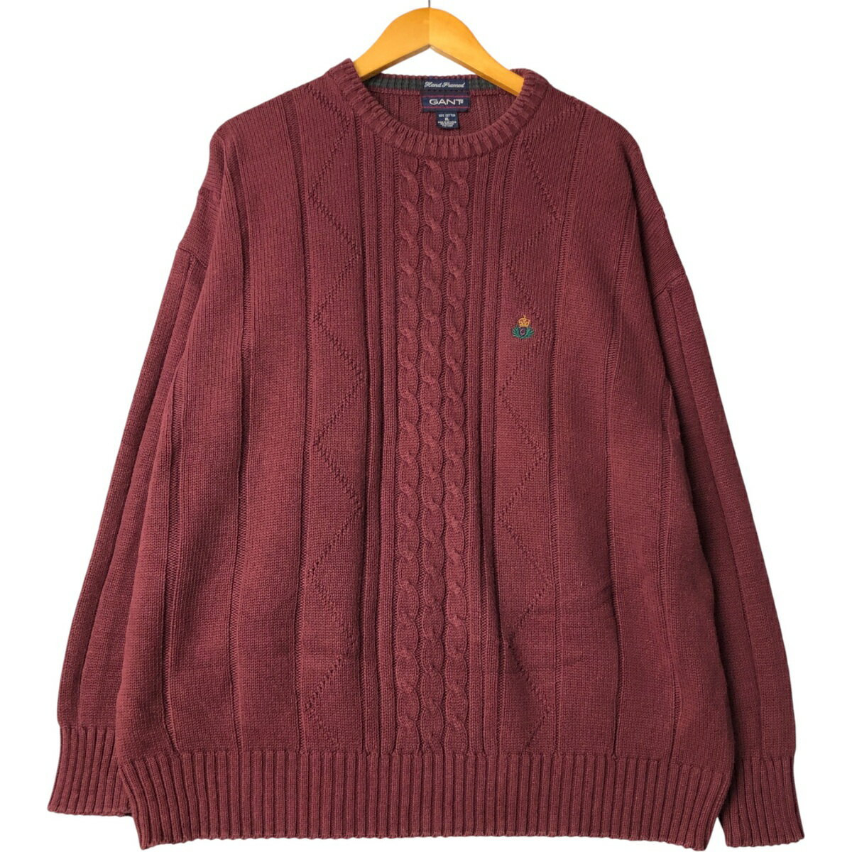 樂天商城 - 古着 90'S GANT コットンニットセーター メンズXL相当 ヴィンテージ /eaa434116 【中古】 【251005】 【SS2603_10】 レッド系 秋冬