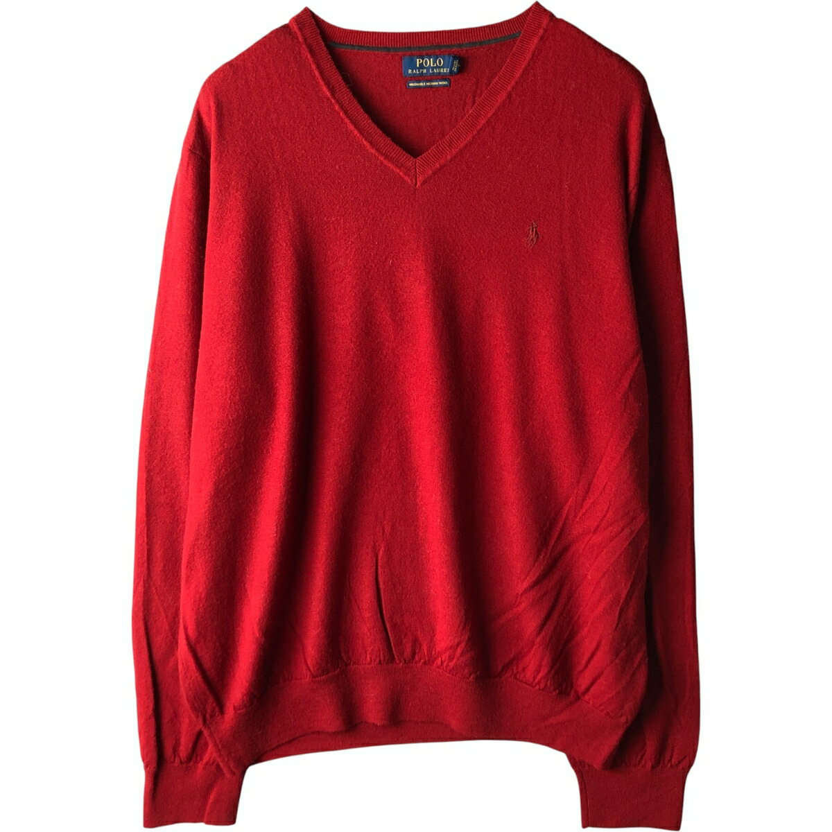 古着 ラルフローレン Ralph Lauren POLO RALPH LAUREN WASHABLE MERINO WOOL Vネック メリノウールニットセーター メンズXXL相当 /eaa434887 【中古】 【251114】 【NH-2508】
