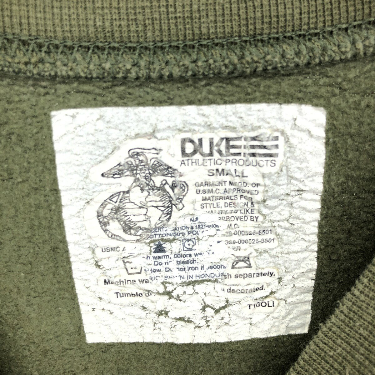 古着 Duke Athletic USMC アメリカ海兵隊 プリント スウェットシャツ トレーナー メンズS相当 /eaa434913 【中古】 【241111】 【SS2506_30】